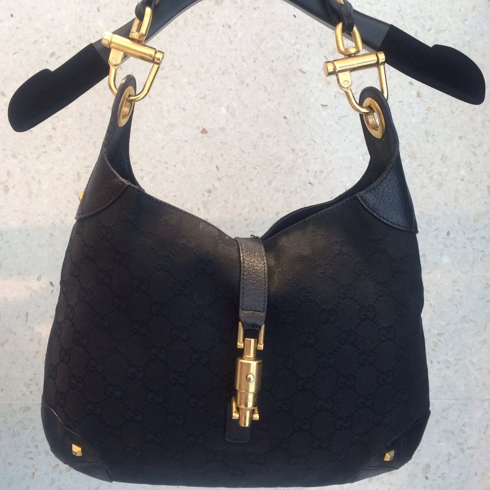 Gucci Monogram Leather Black Bag
